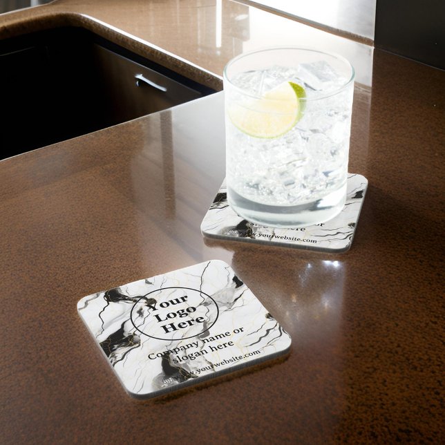 Black and white marble coaster (Creator Uploaded)