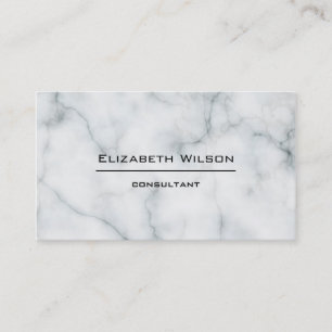 black and white marble professional elegant plain business card