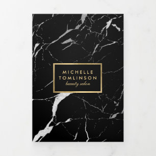 Black and White Marble Salon or Product Brochure