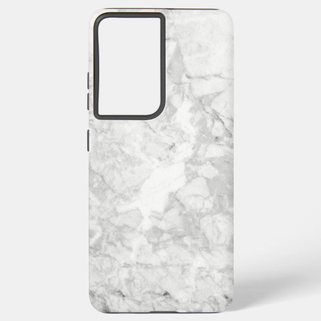 Black And White Marble Seamless Texture Samsung Galaxy S21 Ultra Case (Back)