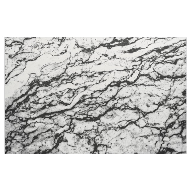 Black and White Marble Stone Pattern Fabric (Yard)