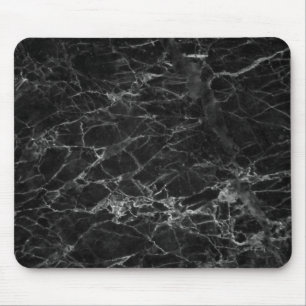 Black and White Marble Texture Mouse Mat
