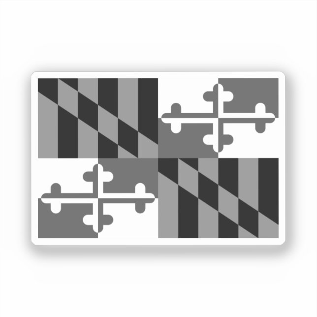Black and White Maryland Flag (Front)