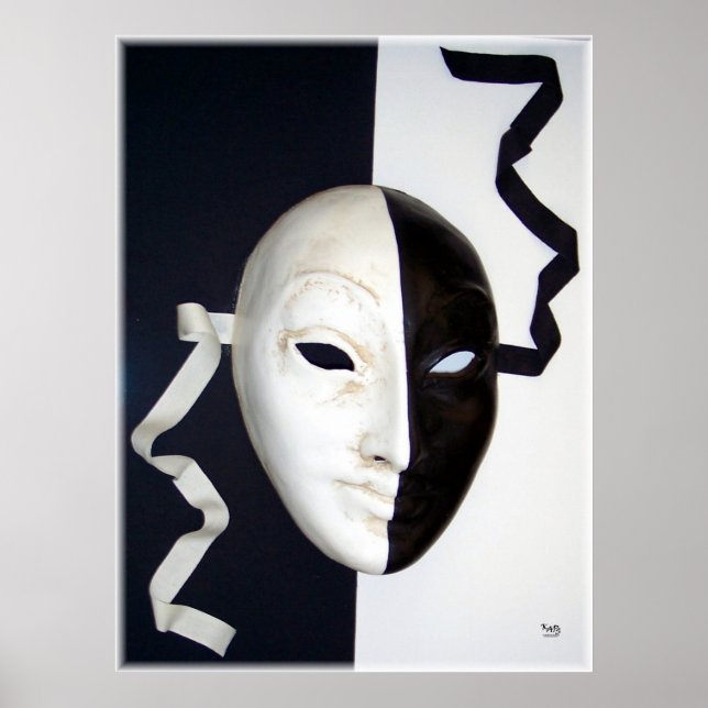 Black and White Mask Poster (Front)