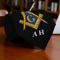 Black and White Masonic Freemason Monogram