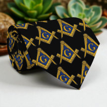 Black and White Masonic Freemason Pattern