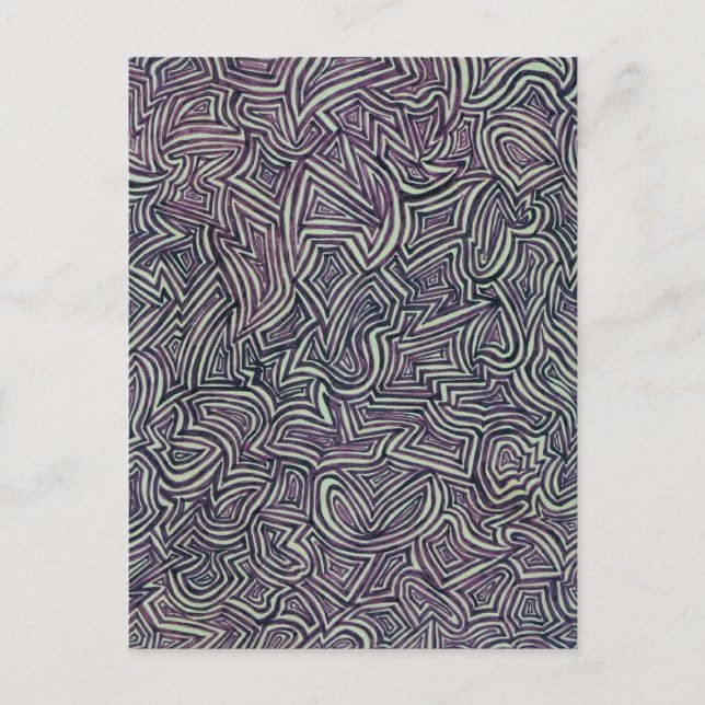 black and white maze postcard (Front)