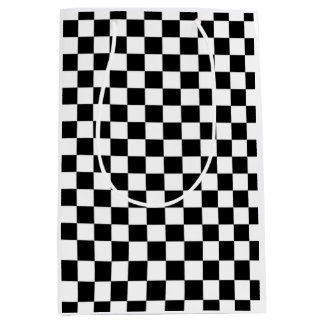 Black and white medium gift bag