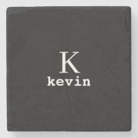 Black and white men monogram name modern