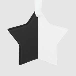 Black And White Middle Half And Half Ornament