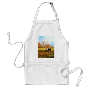 Black and White Miniature Pony / Horse Standard Apron