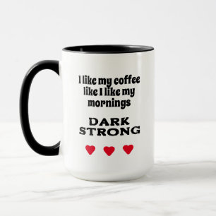 black and white minimal funny elegant typography mug