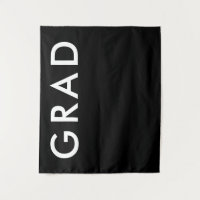 Black and White Minimal Modern Bold Grad Party