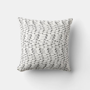 Black and white minimalist boho arrow pattern cushion