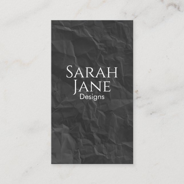 Black and White Minimalist Business Card (Front)