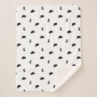 Black and White Minimalist Cowboy Rodeo Pattern