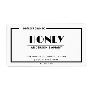 Black and white minimalist Honey product