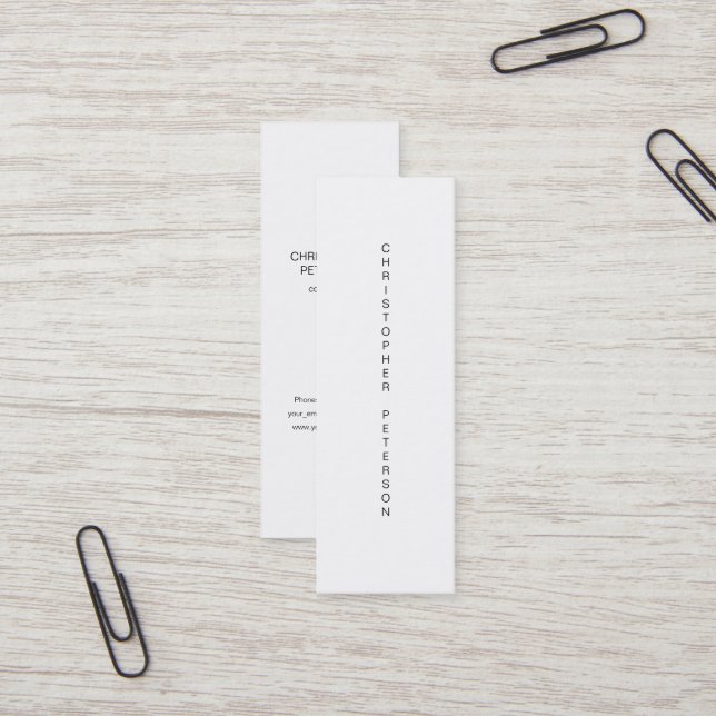 Black and White Minimalist Modern Business Card (Front/Back In Situ)