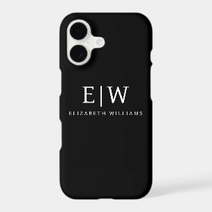 Black and White Minimalist Modern Monogram