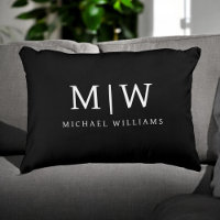 Black and White Minimalist Modern Monogram