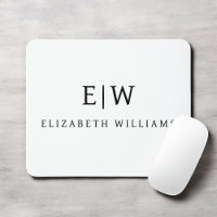 Black and White Minimalist Modern Monogram