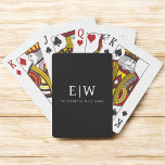 Black and White Minimalist Modern Monogram Playing Cards<br><div class="desc">Introducing our Black and White Minimalist Modern Monogram Collection: Embrace simplicity and sophistication with our minimalist designs, curated to elevate your style effortlessly. Crafted with a keen eye for modern aesthetics, this collection features sleek black and white designs accentuated by personalised monograms. From chic stationery to versatile accessories, our collection...</div>