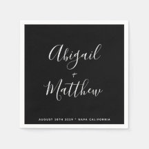 Black and White Minimalist Modern Script Wedding