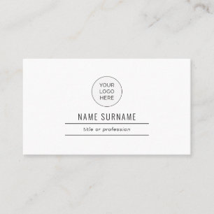 Black and White Minimalist Modern Simple Business Card
