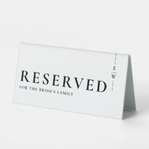 Black And White Minimalist Monogram Reserved