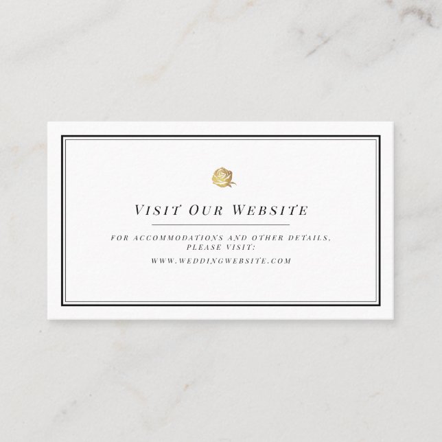 Black and white minimalist website Insert card (Front)