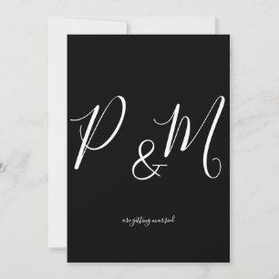 Black and White Minimalist Wedding Invitation