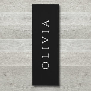 Black and White minimalist Yoga Mat