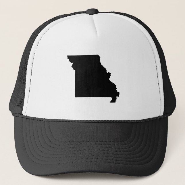 Black and White Missouri Trucker Hat (Front)