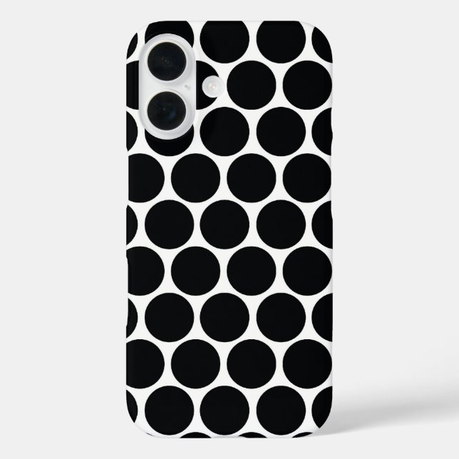 Black and White Mod Dots Case-Mate iPhone Case (Back)