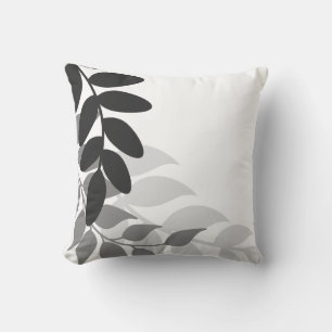 Black and White Mod Vines Cushion