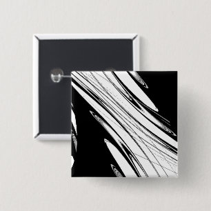 Black and White Modern 15 Cm Square Badge