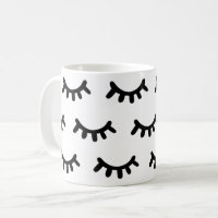 Black and white modern abstract cute eyes pattern