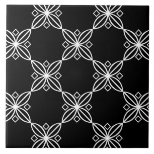 Black And White Modern Art Deco  Trivet