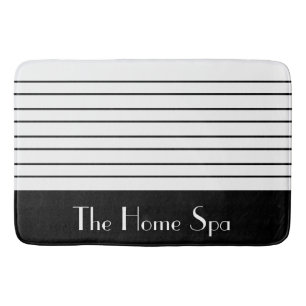 Black And White Modern Bath Mat