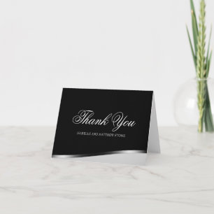 Black and White Modern Couple's Thank You Notes