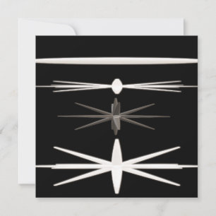 BLACK AND WHITE MODERN DESIGN INVITATION