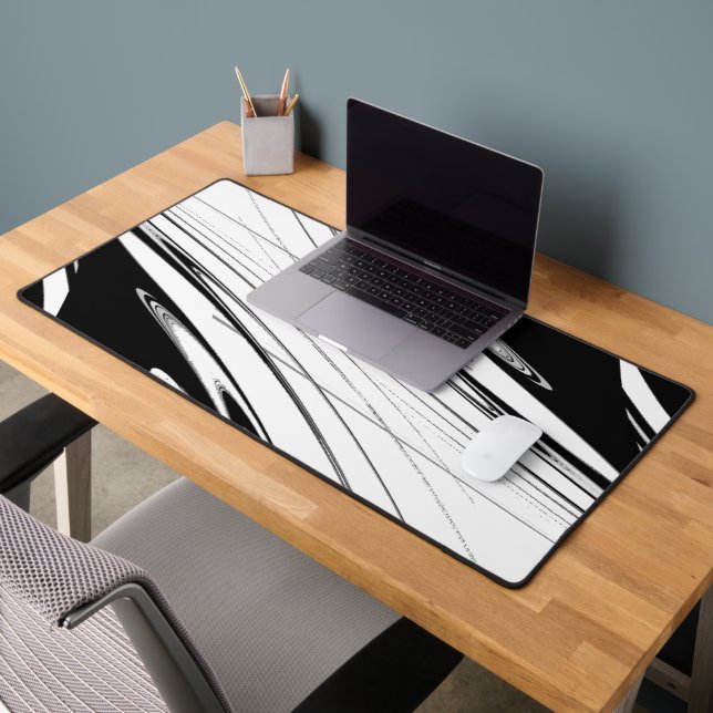 Black and White Modern Desk Mat (Office 2)
