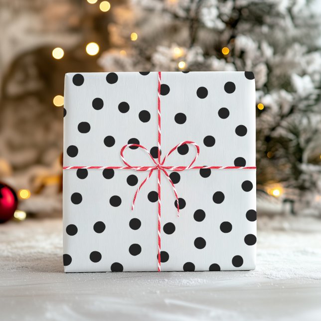 Black and White Modern Dots Patterns Wrapping Paper Sheet (Black and White Modern Dots Patterns Wrapping Paper Sheets)