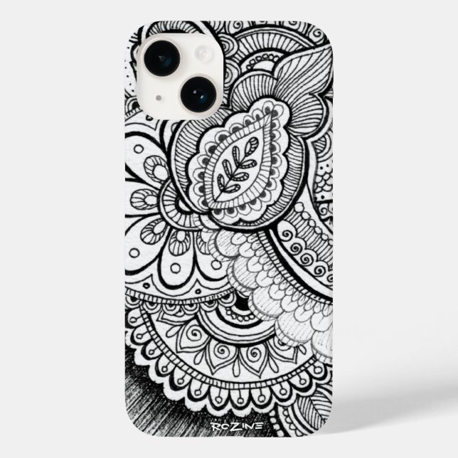 Black and White Modern Elegant Mandala Stylish     Case-Mate iPhone Case (Back)