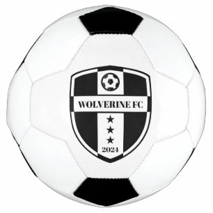 Black and White Modern Football Club Logo