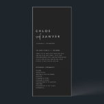 Black and White Modern Handwritten Script Wedding Programme<br><div class="desc">This minimalist wedding program features a modern layout with clean typography and elegant handwritten script. It’s designed to guide your guests through the ceremony while complementing your wedding style. The layout includes space for the order of events, wedding party names, and optional thank-you notes. The simple, neutral design works beautifully...</div>