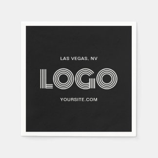 Black and White Modern Logo Napkin