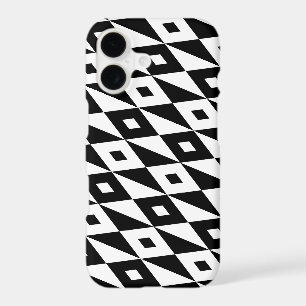 Black and white modern lozenges pattern