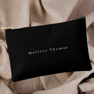 Black and White Modern Minimalist Accessory Pouch