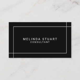 Black and White Modern Minimalist Business Card